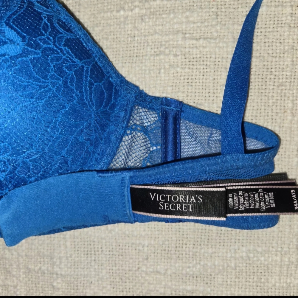 Blue Rhinestone Bombshell Bra - Picture 5 of 9